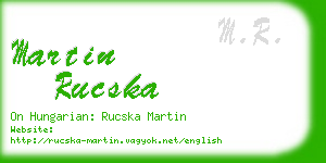 martin rucska business card